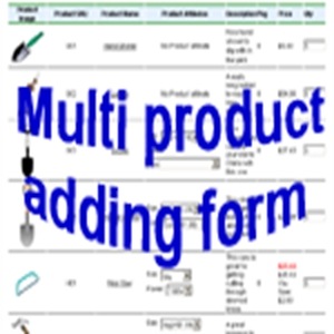 Multi Product Express Order Form Content 