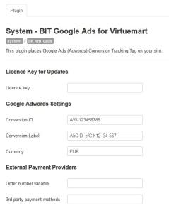 BIT Google Ads for Virtuemart 