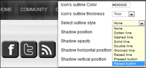 Custom Color Social Profile Icons 