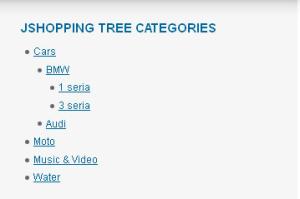 JoomShopping Modules: Category Tree, Horisontal, Vertical menu 
