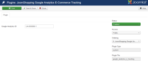 JoomShopping Plugins: Google Analytics E-Commerce Tracking 