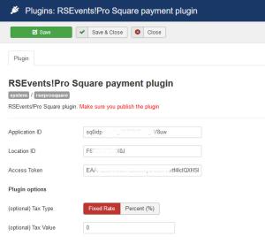 RSEvents! Pro Square Payment 